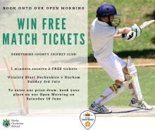 WIN 2 FREE tickets to Vitality Blast at Derbyshire County Cricket Club